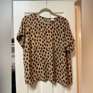 Cheetah Print Blouse